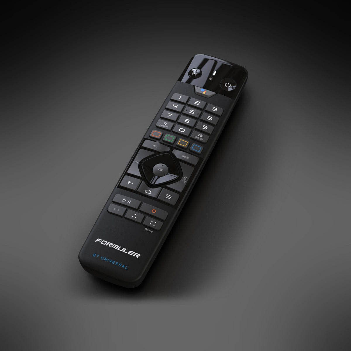 Formuler GTV-BT1 Bluetooth voice remote angled view