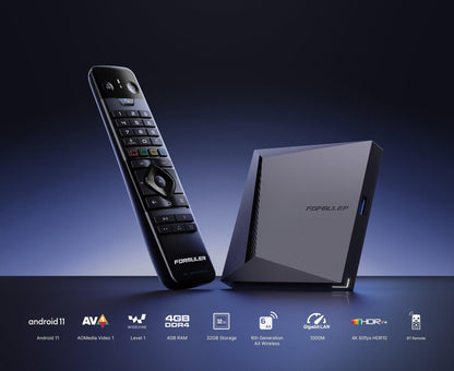 Formuler Z11 Pro Max BT1 — included BT1 Bluetooth voice remote with microphone. Authorized Formuler distributor for Canada and the USA.